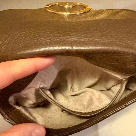 Michael Kors Brown Leather Mini Bag with Gold Logo - Picture 3 of 4